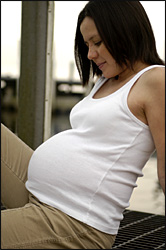 A pregnant women