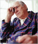 Picture of depressed elderly man