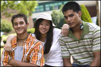 Photo: Three teenage students