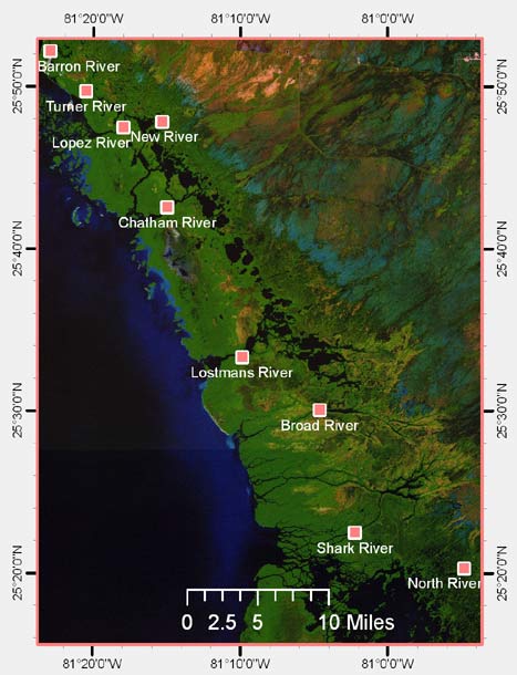 Location map showing Southwest coast sites