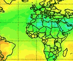 GFDL model output shows a decrease in annual mean daily maximum 8-hour surface ozone mixing ratios