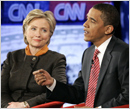 Clinton and Obama