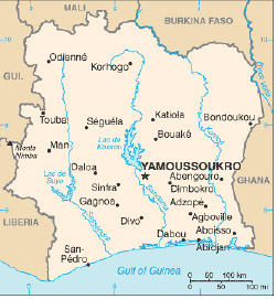 Côte d’Ivoire Map