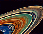 This highly enhanced color view was assembled from clear, orange and ultraviolet frames obtained August 17, 1981 from a distance of 8.9 million kilometers (5.5 million miles).