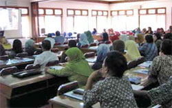 Teachers in Bantul receive training on AI prevention methods. After learning these methods, the teachers incorporate similar lessons learned into school curricula and encourage students to share this information and practice at home.