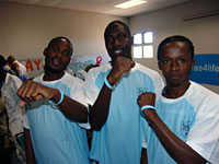 Zebras Players wearing the Zebras 4 Life ‘awareness wristbands’ which will be given to anyone who tests for HIV during the campaign.