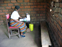 Rural outreach site for HIV Counseling and Testing Week, Malawi