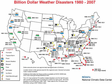 Billion Dollar Disaster Map