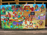 Let Art Talk hosted a cross section of children from different parts of Uganda to interact and exchange ideas in the form of artistic expression. These children learnt from each other how to cope with various challenges in life through different forms of artistic expression.  This mural reflects the participating children’s conversation around the topic 'What is AIDS?'  Photo by Uganda PEPFAR team