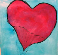 This painting was created by a Mozambican child through the 'PositHIVe Art' program.  This program allows HIV-positive children to express their feelings, with the help of a trained therapist, through drawings and paintings.  The “PositHIVe Art” program takes place through the PEPFAR-supported Pediatric Day Hospital of Maputo. Photo by Mozambique PEPFAR team