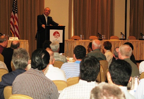 Secretary of the Interior Dirk Kempthorne addresses the conference delegates.