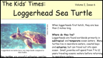 front page of Kids' Times for Loggerhead Sea Turtle