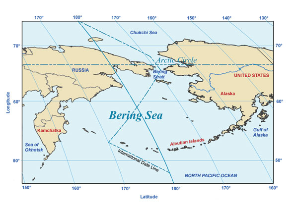 map of the Bering Sea