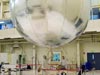 A prototype Venus balloon in a JPL cleanroom