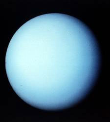 Uranus as it would appear to human eyes.