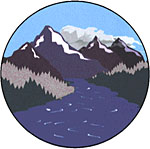 mountain and stream logo