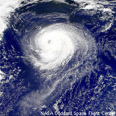 Photograph of a hurricane