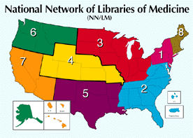 National Network of Libraries of Medicine Map