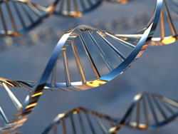 Shiny DNA helix