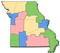Missouri Map of WIA Regions