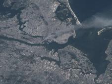 Metropolitan New York as seen from the International Space Station on Sept. 11, 2001