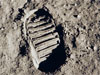 Bootprint on the moon from Apollo 11