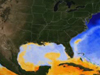 Temperature map of the Gulf of Mexico