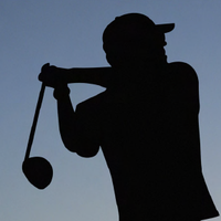 Silhouette of a Golfer for Longest Drive Championship