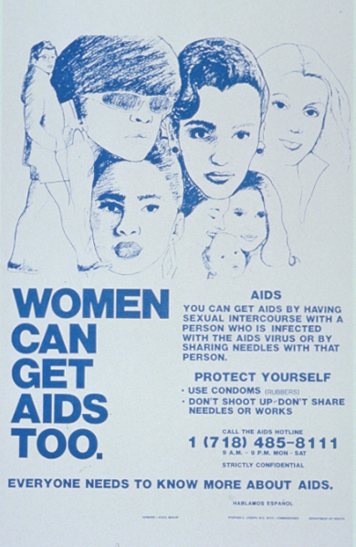 Women Can Get AIDs Too Poster