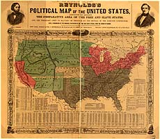 Map Comparing Slave and Free States