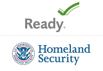 Ready Campaign Logo and Department of Homeland Security Logo