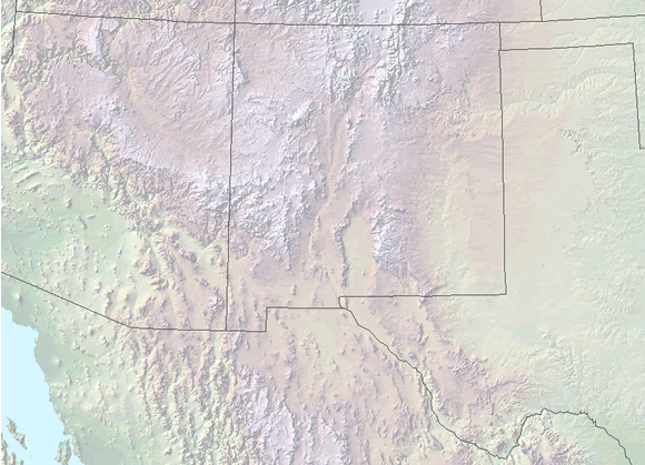 Ouline of airspace boundary for Albuquerque Center