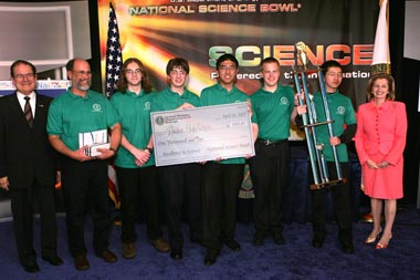 Poudre High School from Fort Collins, CO won the U.S. Department of Energy National Science Bowl® in Washington, DC on April 30