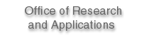 Office of Research and Applications Banner Image