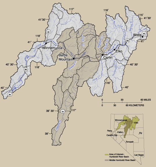 Map of the Humboldt area