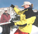 NRCS snow survey team at work in the mountains