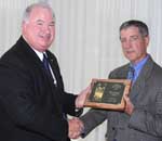 soil Scientist John Doll of Illinois receives the Soil Scientist of the Year award from Micheal Golden, Director of Soil Survey Division, NRCS, National Headquarters 
