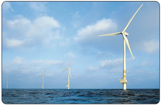 The Energy Policy Act of 2005 authorized MMS to establish the alternative energy program in federal waters.  Alternative energy includes wind, wave, solar, underwater current and generation of hydrogen.  [<em>Offshore Wind Facility Near Utgrunden, Sweden Courtesy of GE Energy</em>]