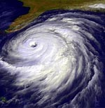 satellite image of hurricane Katrina