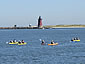 Paddling on the Delaware Bay.