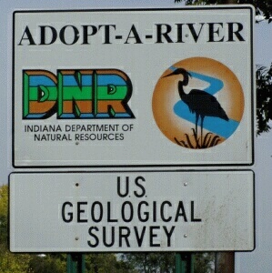 DNR and USGS Adopt a River Sign