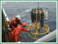 Deploying a CTD from the Miller Freeman