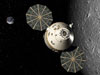 Artist's concept of the Orion crew vehicle in lunar orbit