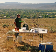 USGS hydrologist collecting water-quality samples