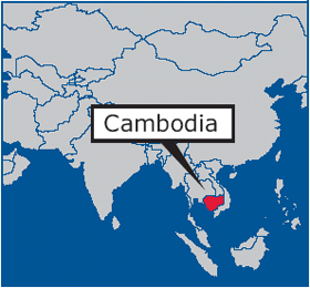 Map of Asia: Cambodia