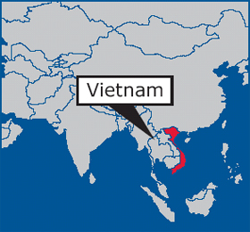 Map of Asia: Vietnam