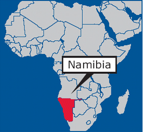 Map of Africa: Namibia