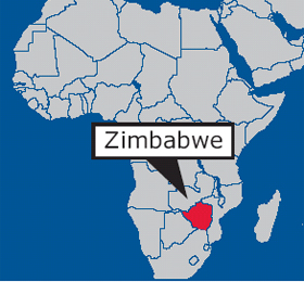 Map of Africa: Zimbabwe