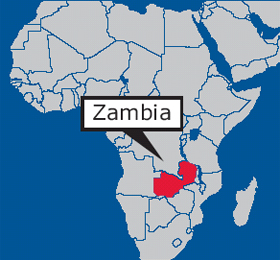 Map of Africa: Zambia