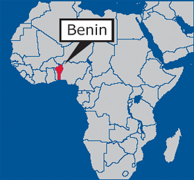 Map of Africa: Benin
